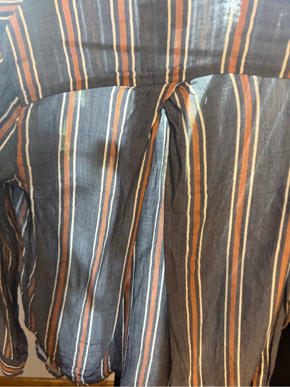 Universal Thread Navy, Rust & White Striped Women’s Top